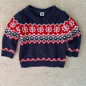 Janie and Jack winter knit sweater boys 12-18 months